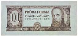 20 Forint with MINTA(SPECIMEN) overprint and perforation, C000 001269 serial number +