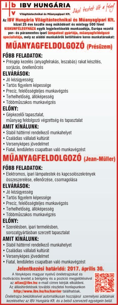 : 06-30/561-2143 KACSATÖMÉSRE keresünk megbízható személyt ottlakással. Bér: 200-250 Ft/db ill. megegyezés alapján. Minden megoldás érdekel. Uitt.