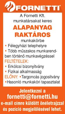 : 06-30/943-1757 Nemzetközi okmányokkal alkalmassági papírokkal rendelkező GÉPKOCSIVEZETŐT 7,5 tonnás autóra felveszünk. Tel.