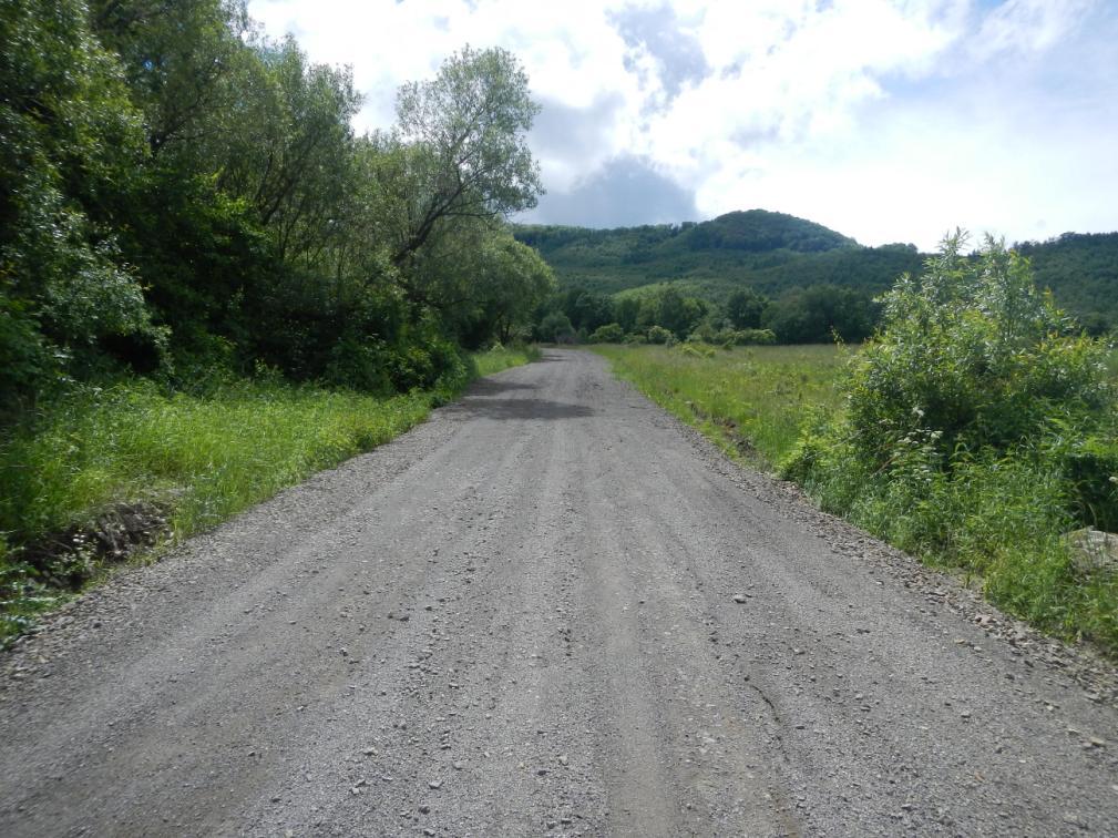 Nová cesta Slanská Huta jazero Izra, znamená