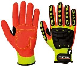 MUNKAVÉDELEM Anti Impact védőkesztyű nitril Portwest Nylon kesztyű PU tenyérmtott fehér Portwest Nylon kesztyű PU tenyérmtott fekete