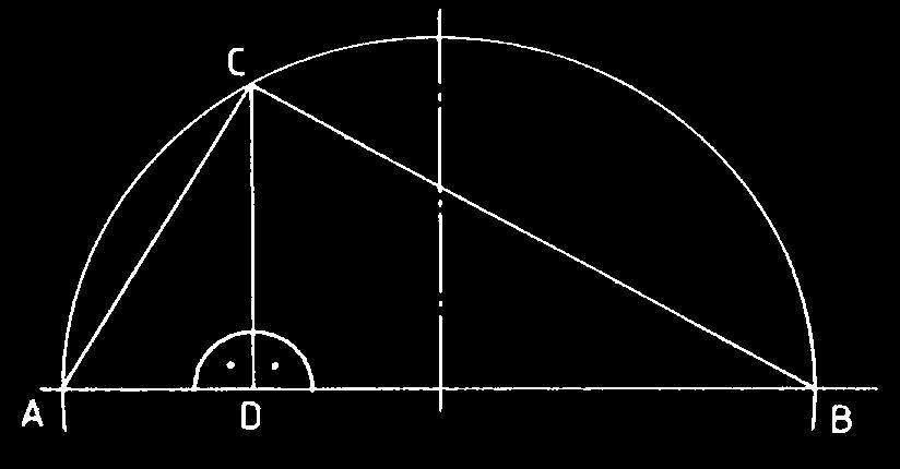 2. Síkmértani szerkesztések Egyenes szakasz felosztása adott arányban Adott: a egyenes A, B végpontjaival; felosztás aránya: 4/3 (38. ábra) 1.