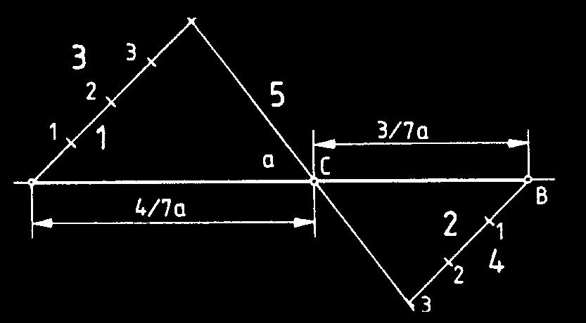 ábra) Bármely derékszögű háromszögben az átfogó négyzete ( c 2 = AB 2 ) egyenlő a két befogó négyzetével ( a 2 =AC 2 ) és ( b 2 =BC 2 ) összegével: a 2 +b 2 =c 2.