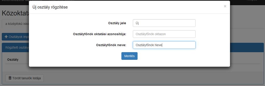 létrehozhat egy új osztályt a programban.