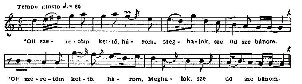 mindig felfigyel és nevet. 43 Ilyen figyelmet felkeltő és nevettető szerepe lehet a román szövegnek abban a klézsei dalban (151. sz.), amely szerint Adjon isten, kinek nincs, Ş o pereche de opinci, 44 Tralalala, lalalalala.