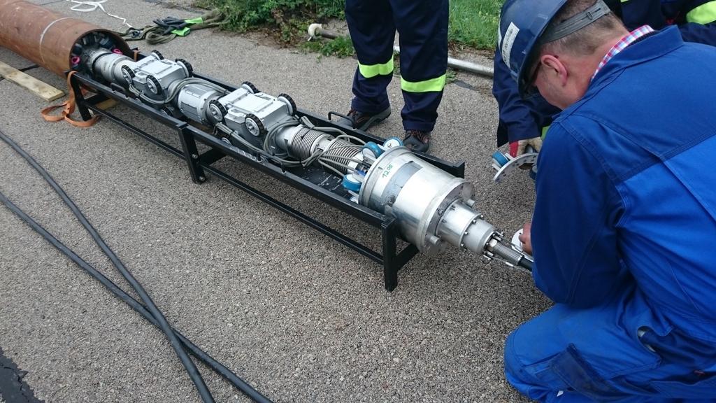 Örvényáramos vizsgálat: SLOFEC külső és belső csővizsgálat SLOFEC: Saturation LOw Frequency Eddy Current (Alacsony frekvenciás örvényáramos csővizsgálat)