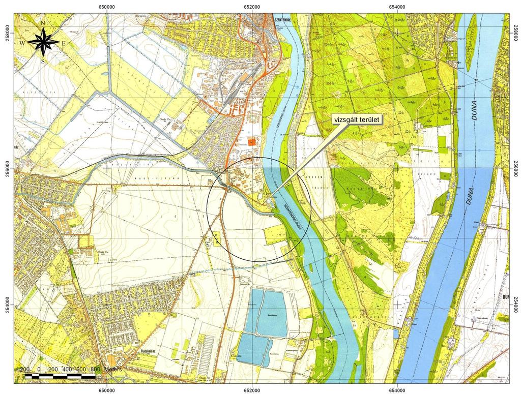 2. ábra A vizsgált terület 1:10 000