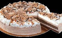 szilvadarabokkal, vaníliás krémmel és szilvaöntettel fedve) 14 szelet 1400 g Új/18% 1400 g Új/18% Bounty perté / 100 g (kókuszos krémmel töltött