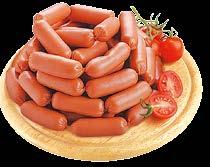 csemege, paprikás vastagkolbász, 500 g Serrano sonka szeletelt, 100 g Prémium Bacon szalonna szeletelt, 1 kg Kaiser Gasztro Mini debreceni vg.