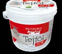 Tejföl 20%, 140 g Kemenesi Tejföl, vödrös 20% 18% 800 g Új