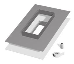 A Wakaflex kémény- és falszegély lehetővé teszi a tetőfedés folyamatos készítését fémlemez munkák nélkül.