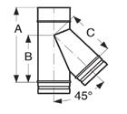 Schiedel Prima Plus Egyhéjú fémkémény rendszer 4f 4g 5a belső Ø mm 80 100 113 120 130 140 150 TALPAS KÖNYÖK 85º-OS Égéstermék kivezetéshez, Megrendelési szám 6141108080 6141110080 6141111380