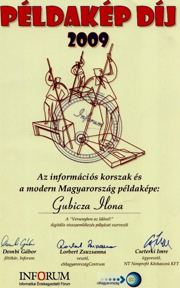 Az INFORUM, 2009 "Versenyben az idővel"