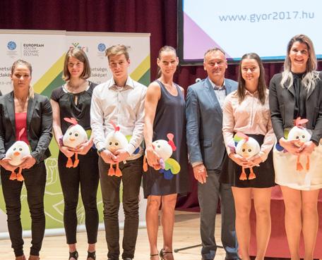 Kötél Zsanett (röplabda), Gálfi Dalma (tenisz), Berki Krisztián (torna). A közös bennük, hogy ők tízen a győri EYOF sportágainak kiválóságai, a rendezvény felnőtt nagykövetei.