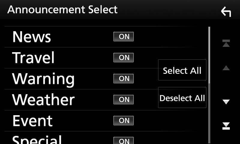 DAB DAB beállítása Lehetősége van a digitális rádió paramétereinek beállítására. 1 Érintse meg a képernyő bal oldalát. Érintse meg a [SETUP] gombot. hhmegjelenik a DAB BEÁLLÍTÁS képernyő.