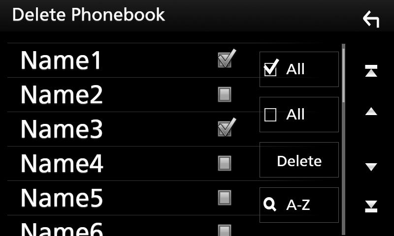 [Add number from phonebook]: Válassza ki az előre beállítani kívánt számot a Hívás a telefonkönyv használatával -nak megfelelően.