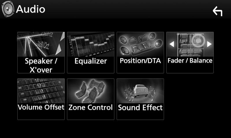 Audio vezérlése Audio vezérlése Az ebben a fejezetben szereplő összes művelet elindítható a multifunkciós menüből.