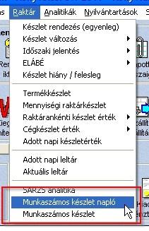 Raktárkészlet