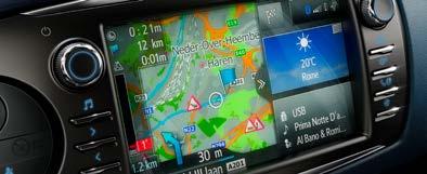 A Toyota Touch 2 nagyméretű, 7 colos képernyőjén a tolatókamera képe is látható, és a könnyen használható menü segítségével egyszerűen lehívhatja a legfontosabb járműinformációkat.