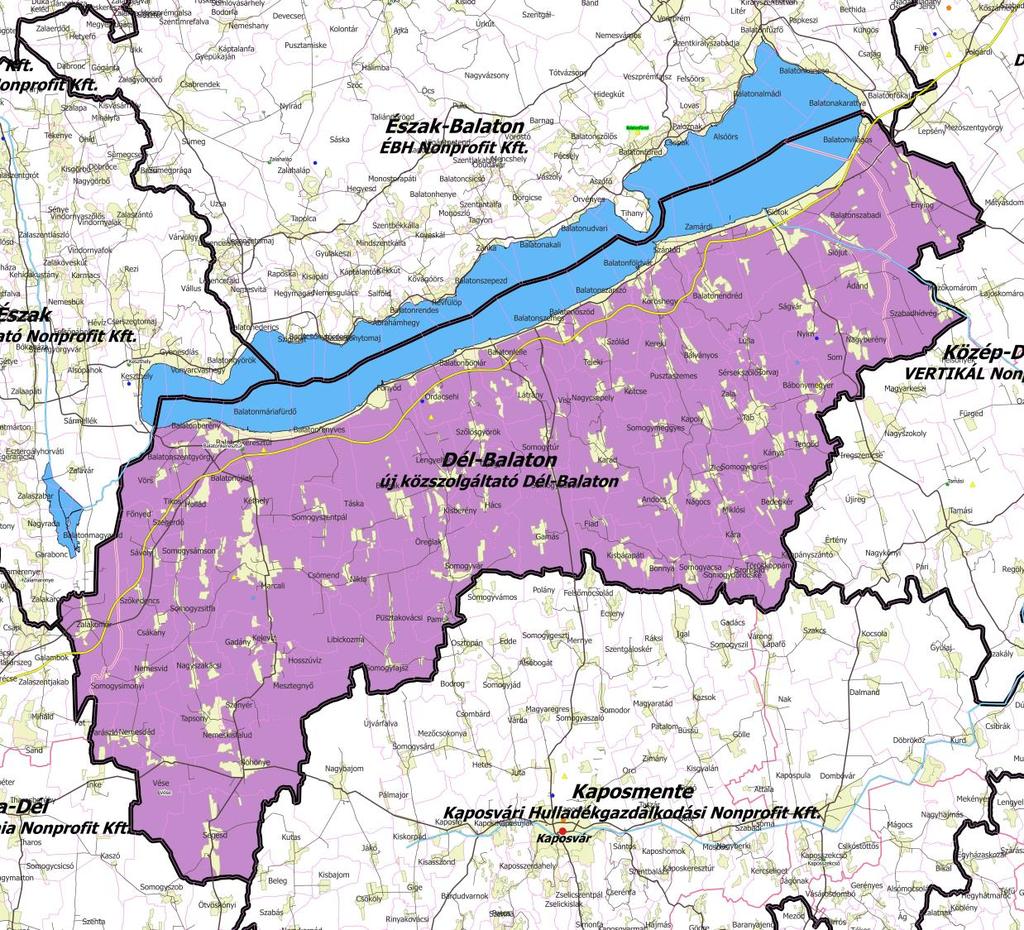 Dél-Balaton Régió Új közszolgáltató alakul Szolgáltatásban résztvevő további cégek: MTKSZ Marcali és Térsége Közszolgáltató Nonprofit