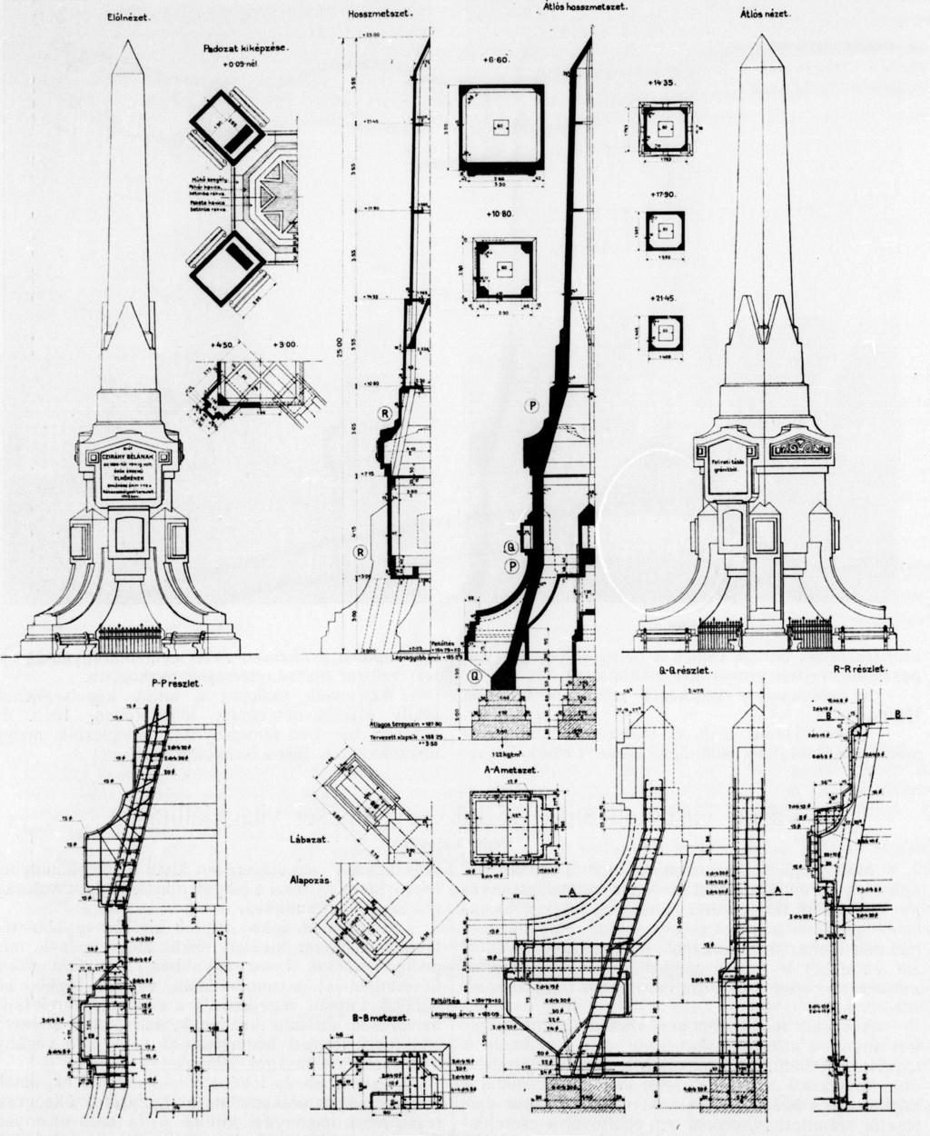 202 F. Dóczi Erika 3. kép. Ábra Beck Alajos: Emlékoszlop Győrött c. cikkéből. (magánmérnök, városi tisztviselő, MÁV-mérnök, egyetemi tanár stb.) nevével találkozunk.