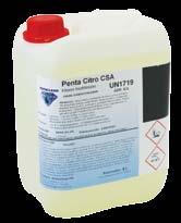 Kiváló zsíroldó tulajdonság Semleges kémhatás Gyorsan szárad Penta Citro CSA - Aktívklór tartalmú tisztítószer Nagy hatású, klórtartalmú tisztítószer koncentrátum.