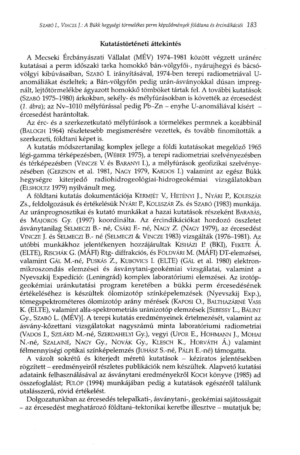 SZABÓ I., VINCZE J.