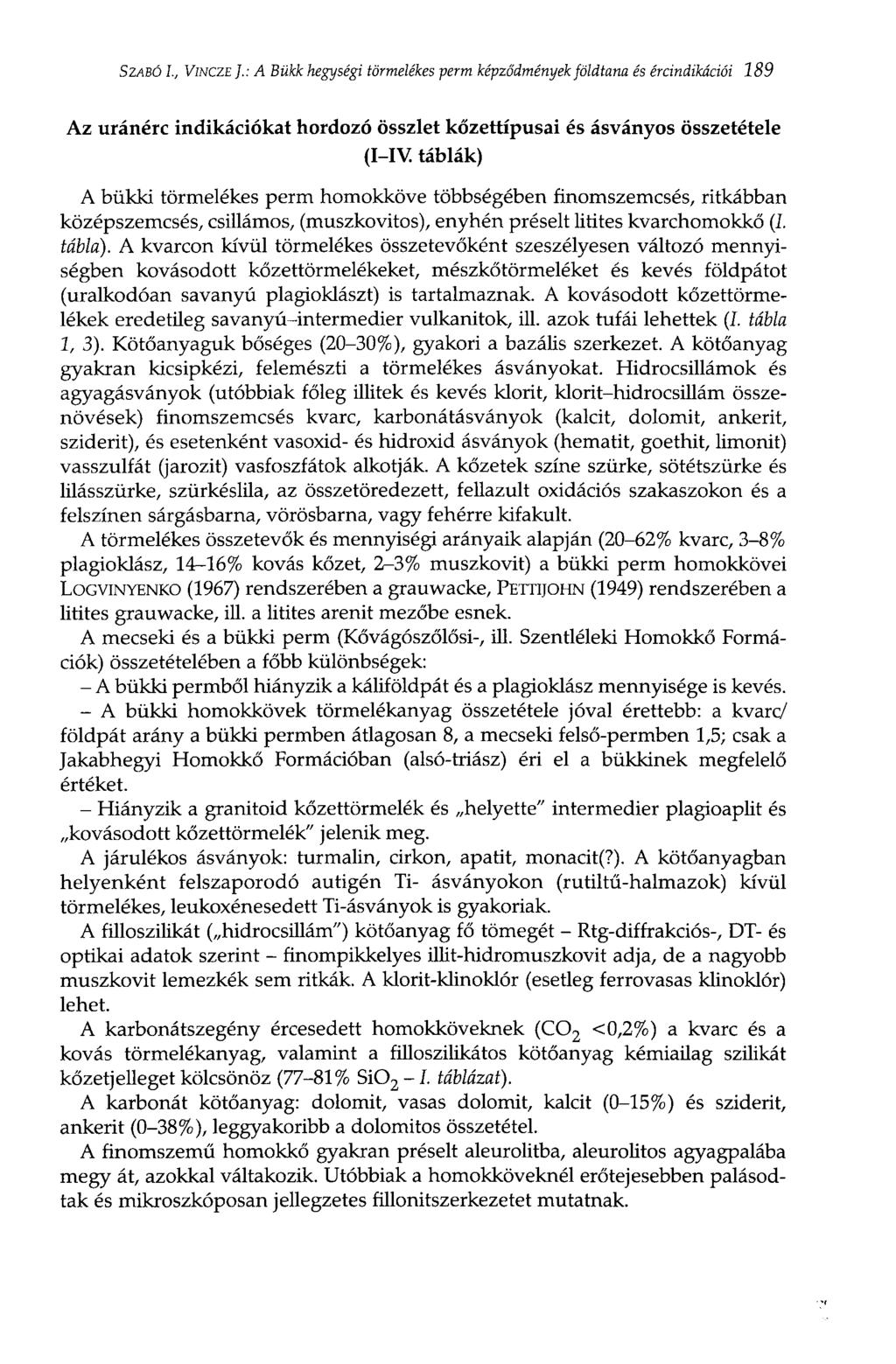 SZABÓ I., VINCZE J.