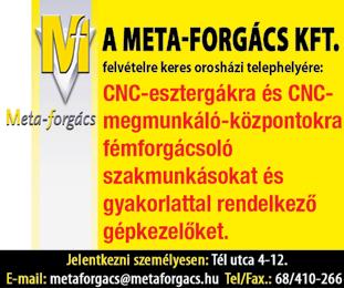 MUNKATÁRSAKAT AZ ALÁBBI MUNKAKÖRÖKBE: ESZTERGÁLYOS TERMÉK ÉS
