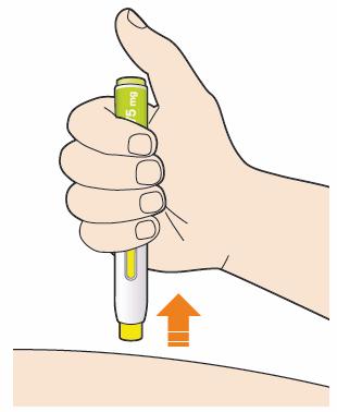Vegye el az injekciós tollat a bőréről. Ne dörzsölje a bőrt az injekcióbeadás után.