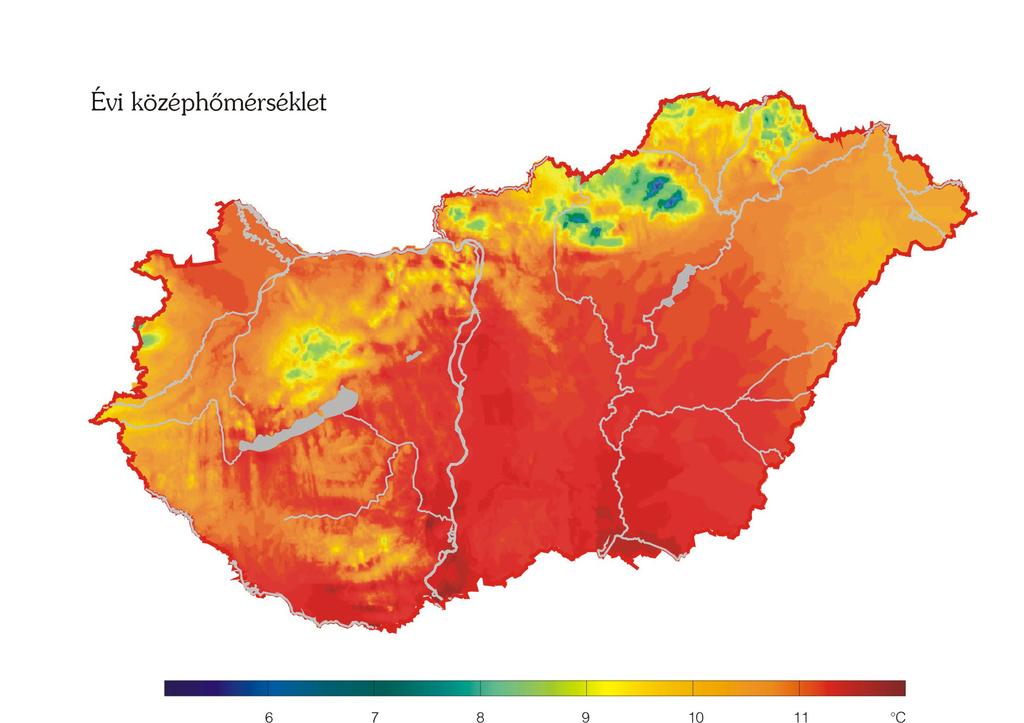 Évi középhımérséklet Átlag: 8 11 C Kékestetı: 5,7 C Bp.