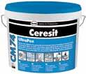 Anyagszükséglet: 1,3-2,4 kg/m 2 : 8 kg R2 1 683 617 8 kg m. vödör Rendelésre CM 77 Burkolatragasztó minden célra Felhasználásra kész Flextec technológiával készült ragasztó (nedvesség hatására köt).