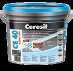 Hidegburkolat ragasztás kiegészítô anyagai : 5 kg Jasmine 40 Cocoa 52 Cream 28 Fehér 01 Terra 55 Clinker 49 CE 33 Comfort Flexibilis fugázó 8 mm-ig Kül- és beltéri, rendkívül sima felületet képezô,