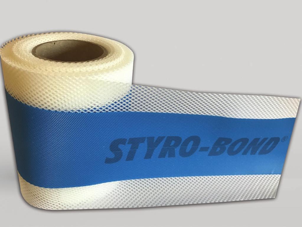 ÉPÍTSEN A JÖVÔRE! STYRO-BOND HAJLATERÔSÍTÔ SZALAG Felhasználási terület Beltérben: fürdőszobák, zuhanyzók, konyhák, mosókonyhák, autómosók, vágóhidak stb.