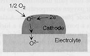 SOFC katódok Katódreakció ½ O 2 (gáz) + 2 e - (katód) O 2- (elektrolit) Katódanyaggal szembeni követelmények Nagy katalitikus aktivitás a fenti redukciós folyamatban Jó elektromos vezetőképesség