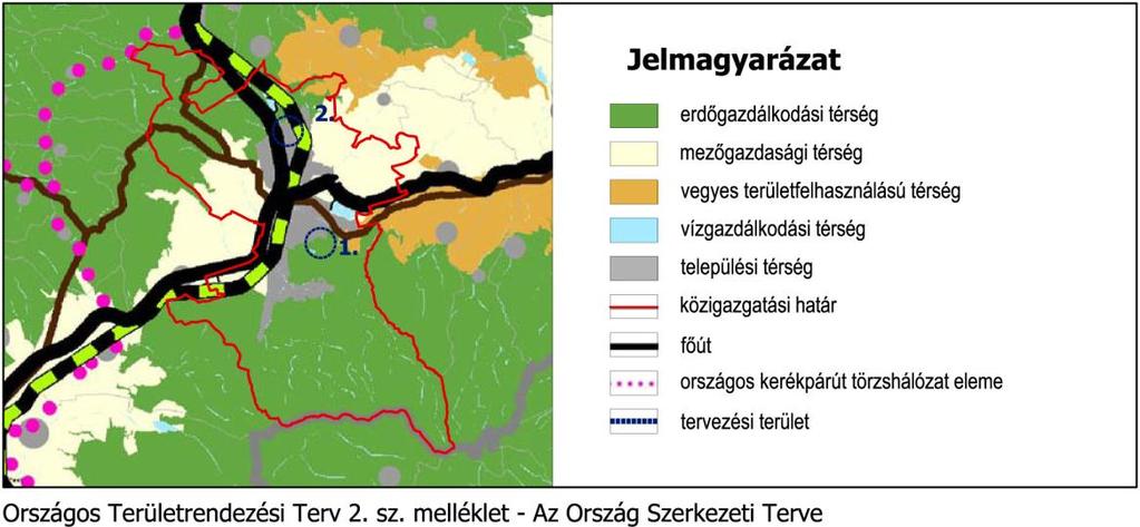 II. VONATKOZÓ TERÜLETRENDEZÉSI TERVEKNEK VALÓ MEGFELELÉS A tárgyi módosítás az egyes törvények területrendezéssel összefüggő módosításáról szóló 2013. évi CCXXIX. törvénnyel (továbbiakban: MTv.