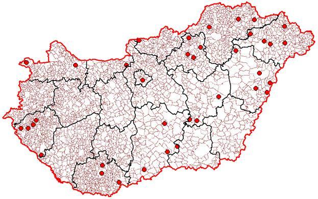 Kontroll terület: 39 résztvevő háziorvosi