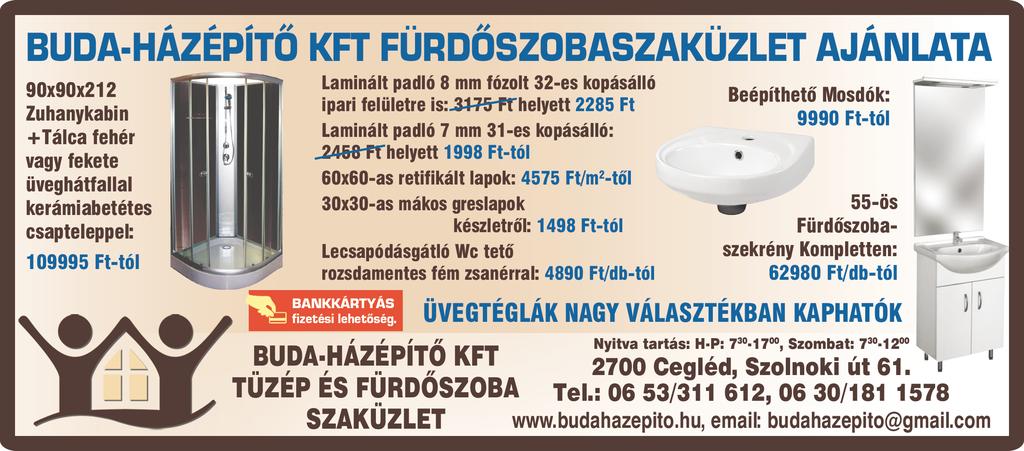 0670/705-98-38 CEGLÉD Halász utcában 970 nm tel ken felújítandó családi ház eladó. 06-20/51-908-04 BALATONBOGLÁRON vízközeli, közműves telek reális áron eladó.