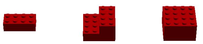 2 kocka 4 fehér 2X4-es LEGO kockából áll 6.3.2. 3 kocka 4 sárga 2X4-es LEGO kockából áll 6.3.3. 3 kocka 4 zöld 2X4-es LEGO kockából áll 6.