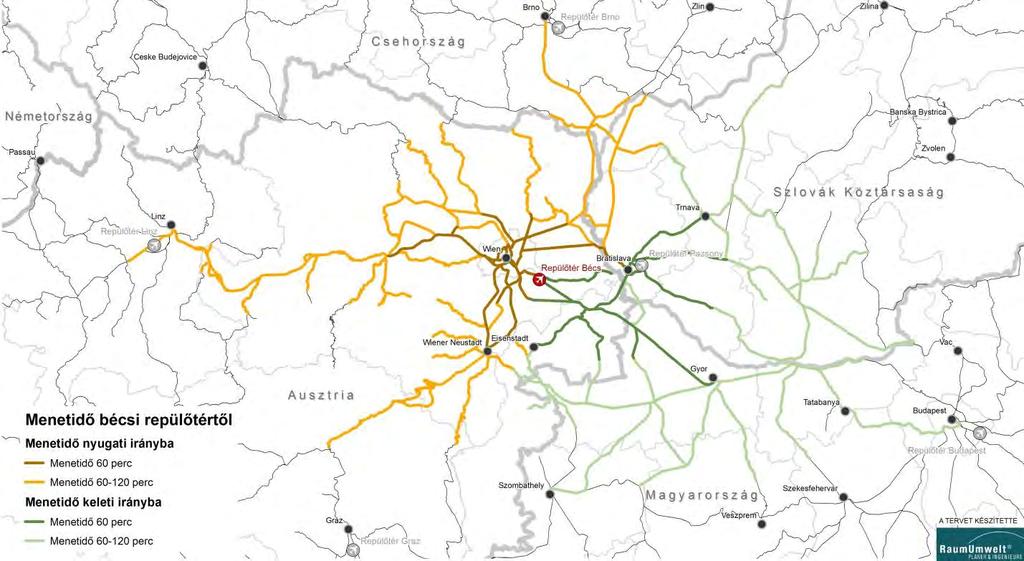 A Szlovák Köztársaság határon átnyúló közlekedésében is érezhetőek a vasúti közlekedésben rejlő lehetőségek (lásd 65. ábra).