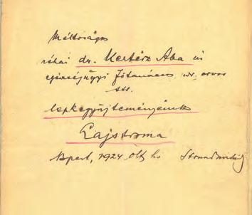 A nagy apolló kutatástörténete a Kárpát-medencében 267 22 23 ábra. Dr. Kertész Aba (1856 1923) lepkegyűjteményének 1924-ből származó kéziratos leltár-katalógusa, 22 = címlap [1.