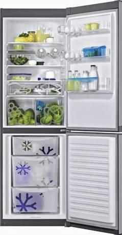 cm Cikkszám: 1191058, 1191059 Inox színben: 84 901 (: 94 999 ) ( ZNUSSI ZRB36104X KOMBINÁLT HŰTŐSZEKRÉNY Low Frost csökkentett