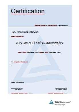 - - 8000 - Képzési szükségletek felmérése és képzési tanácsadás Információk: - - - Egyedi ajánlat alapján Nyílt tanfolyamok esetén az árak tartalmazzák a tanfolyami jegyzet, az ellátás árait és az