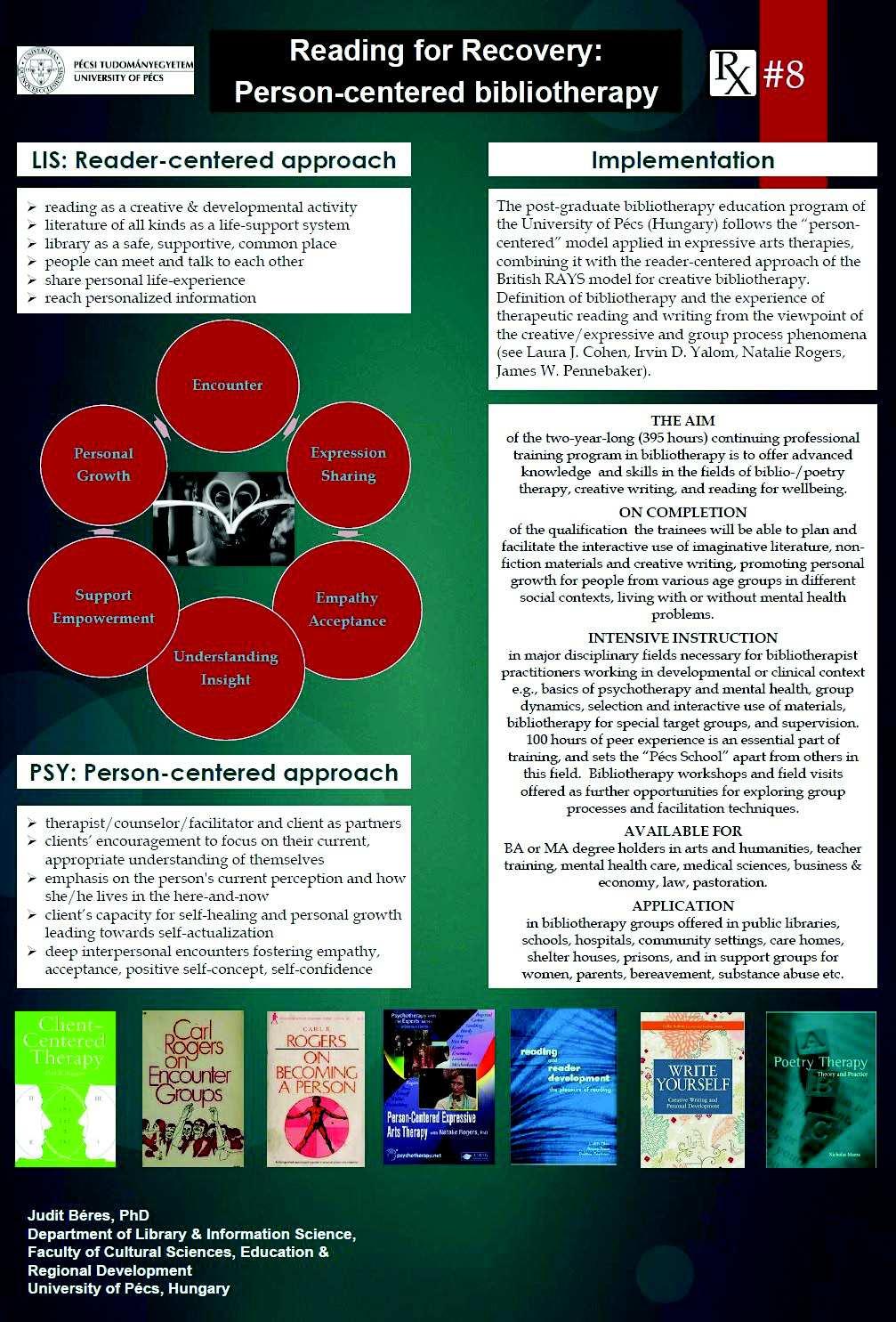 Emellett biblioterápiás foglalkozásokat is rendeztünk házon belül, majd kis gyakorlás után vállalkozó könyvtárosokkal is. F.