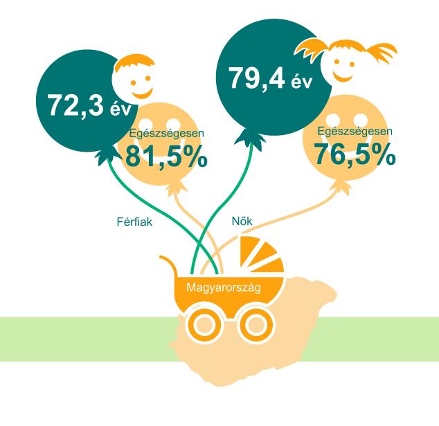Egészségi állapot A fejezet a magyar lakosság egészségi állapotával kapcsolatos legfontosabb kimeneti mutatók értékeit foglalja össze.