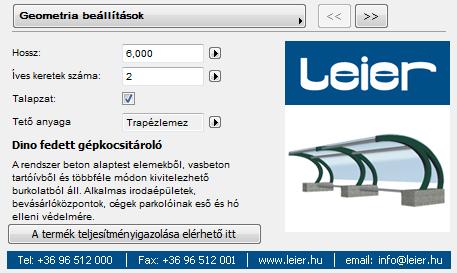 4.13 Speciális betontermékek modellezése Leier előregyártott autóbeálló, Görkorcsolya pályaelemek, Optikai vezetőoszlop tartó 68 A Leier Termékkezelő Speciális betontermékek kategóriájában Ön az