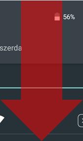 Készenléti képernyőnél a kijelző tetejétől lefelé tartó húzással előhívhatja az értesítési sávot. 2.