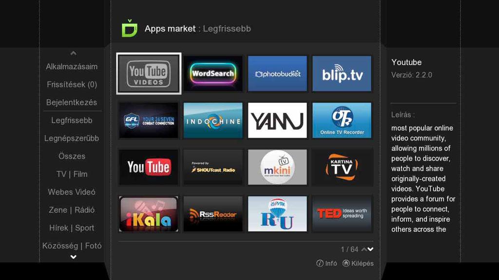 Az Apps Market folyamatosan frissül, így érdemes vissza-visszanézni multimédiás eszköztárunk bővítéséhez, meglévő alkalmazásaink
