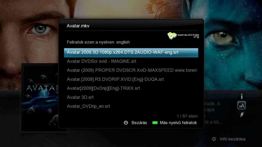 Online feliratletöltés ikont, majd nyomja meg az