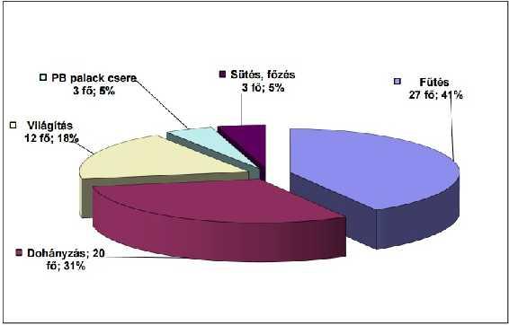 3. A tűz keletkezéséhez vezető folyamat: A tűz keletkezésének okainak megoszlását az alábbi (6. számú) diagram szemlélteti.